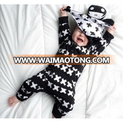 Google 100% Cotton Long Sleeve Baby Boy Romper In Classic Clothing