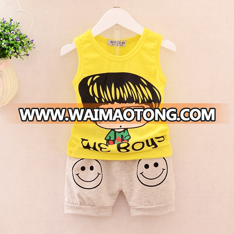 Latest Design Baby Clothing Cute Sleeveless Inner Set Infant Wear